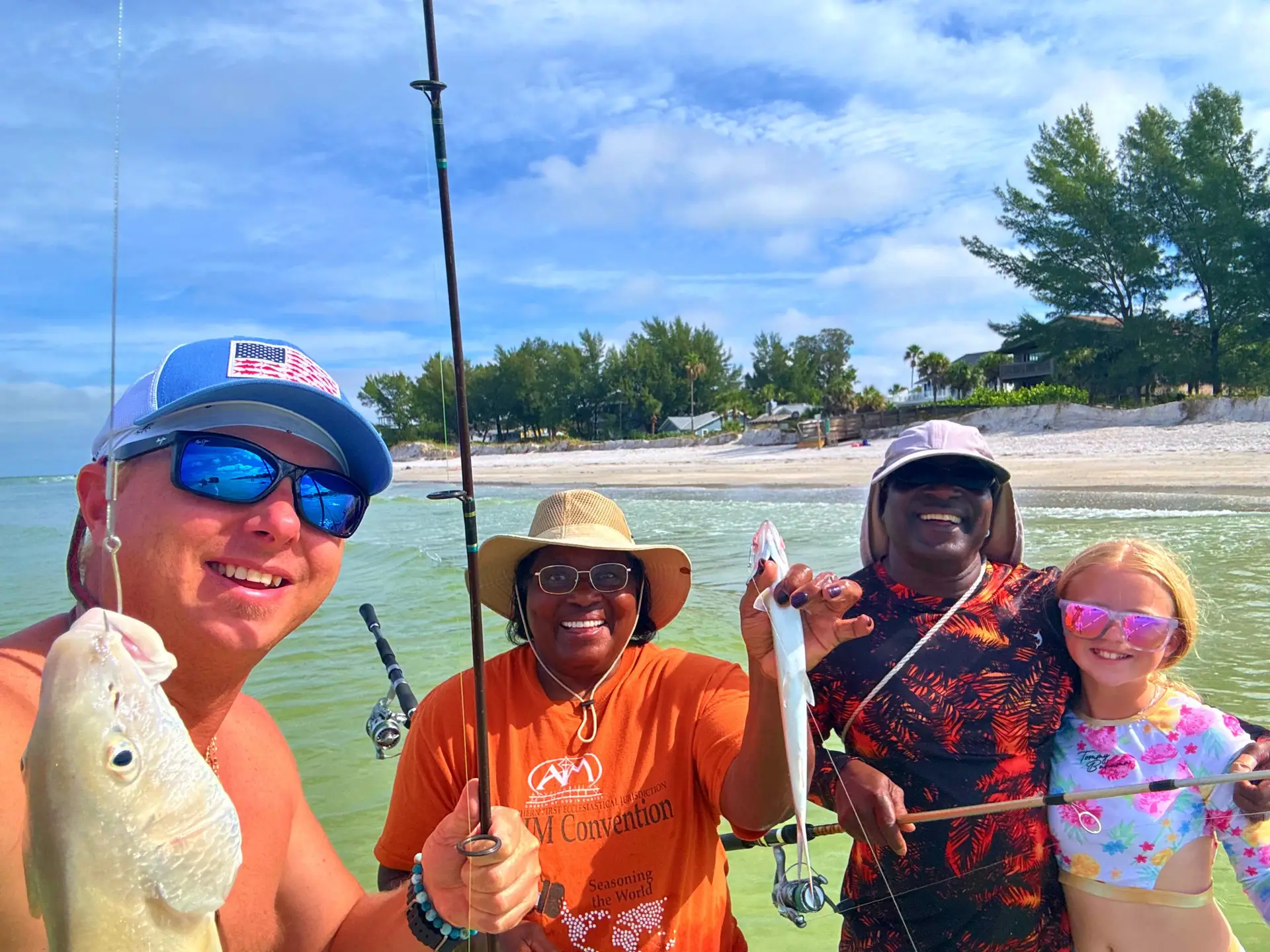 Larry Bell and daughter Zoë fishing together along the Florida Gulf Coast