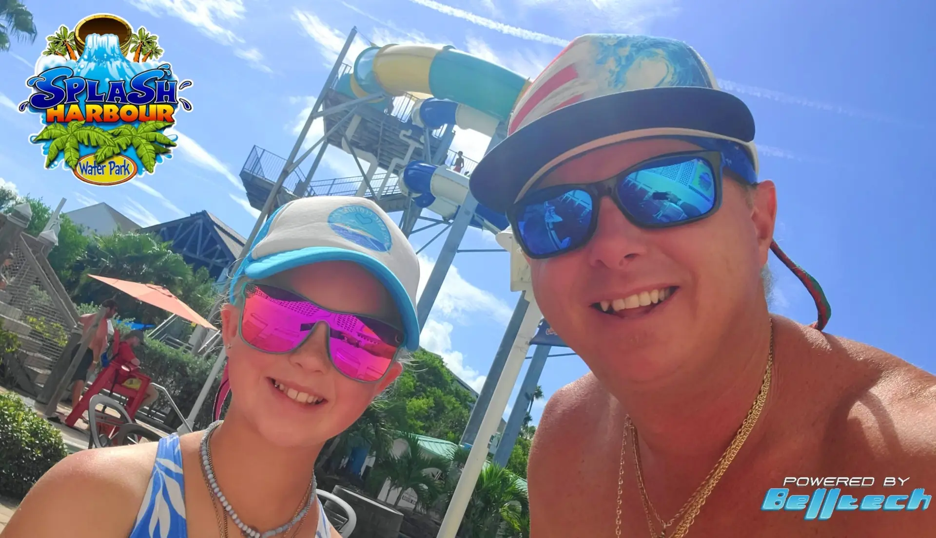 Larry Bell and daughter Zoë enjoying Splash Harbour Water Park in Indian Rocks Beach Florida