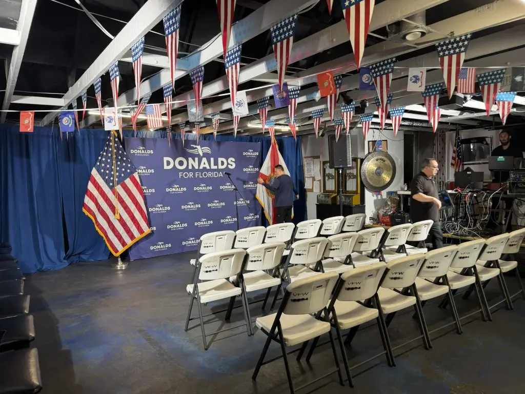 Veterans and community members gathered inside VFW Post 10094 in Largo, Florida